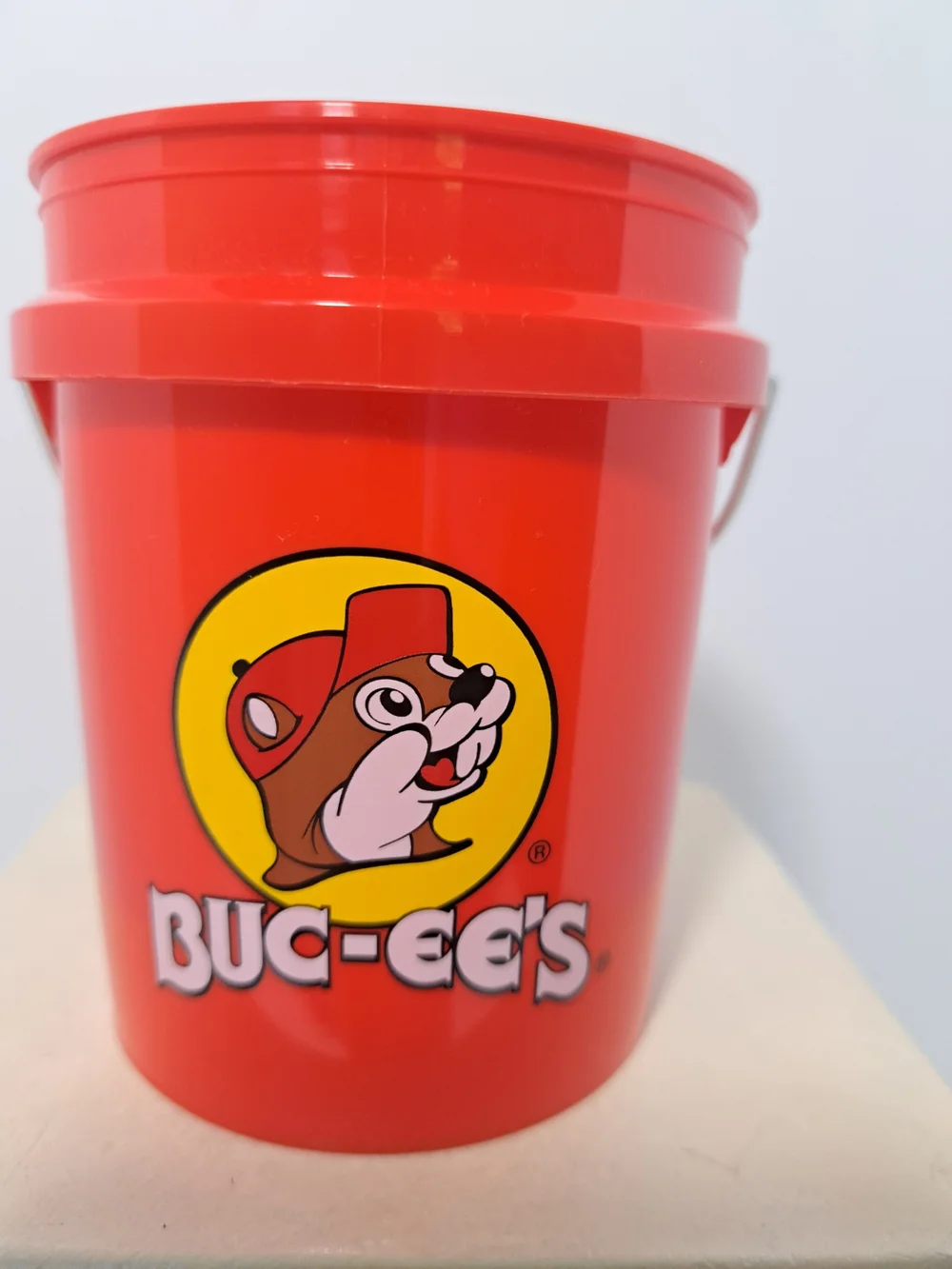 Buc-ee's Red Plastic Mini Bucket with Handle - Set of 2 New